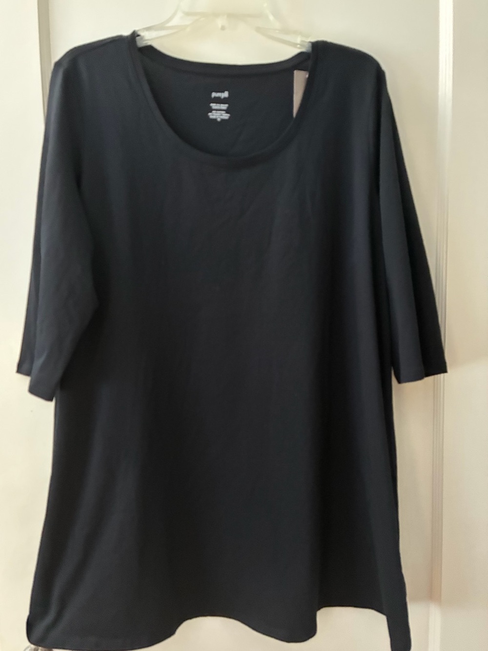 J. Jill Black Short-Sleeve Scoop-Neck Tee